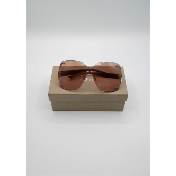 Christian Dior Vintage Oversized Brown and Gold Sunglasses main image 4